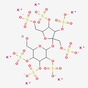 Heptapotassium;[2-[3,4-disulfonatooxy-2,5-bis(sulfonatooxymethyl)oxolan-2-yl]oxy-6-(hydroxymethyl)-3,5-disulfonatooxyoxan-4-yl] sulfate