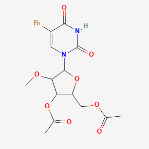 [3-Acetyloxy-5-(5-bromo-2,4-dioxopyrimidin-1-yl)-4-methoxyoxolan-2-yl]methyl acetate