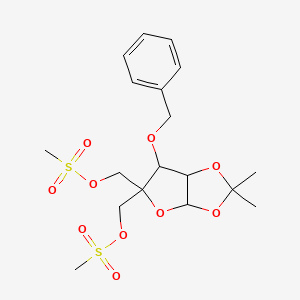 3-O-Benzyl4-C-(methanesulfonyloxymethyl)-5-O-methanesulfonyl-1,2-O-isopropylidene-a-D-ribofuranose