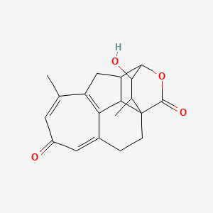 17-Hydroxy-8,16-dimethyl-14-oxapentacyclo[11.2.2.19,12.01,11.04,10]octadeca-4,7,9-triene-6,15-dione