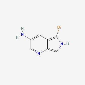 molecular formula C7H6BrN3 B12322685 5-Bromo-1H-pyrrolo[3,4-b]pyridin-3-amine 