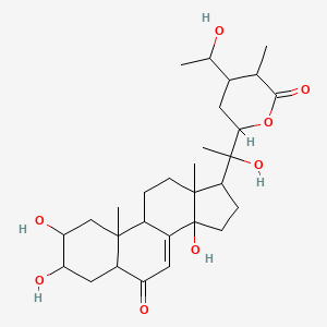 (20xi,24xi)-2beta,3beta,14,20,22,28-Hexahydroxy-6-oxo-5beta-stigmast-7-en-26-oic acid delta-lactone