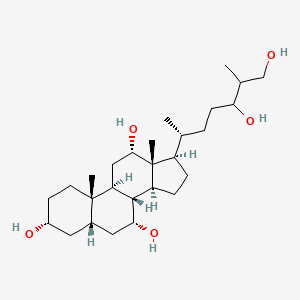 molecular formula C27H48O5 B1232290 5beta-Cholestane-3alpha,7alpha,12alpha,24,26-pentol 