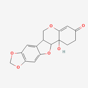 13-Hydroxy-5,7,11,19-tetraoxapentacyclo[10.8.0.02,10.04,8.013,18]icosa-2,4(8),9,17-tetraen-16-one