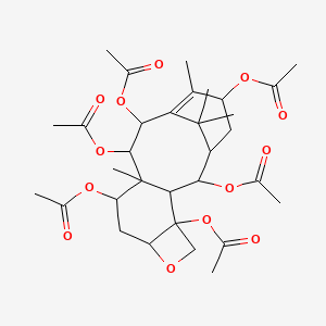 (2,4,9,11,12-Pentaacetyloxy-10,14,17,17-tetramethyl-6-oxatetracyclo[11.3.1.03,10.04,7]heptadec-13-en-15-yl) acetate