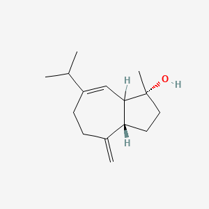 molecular formula C15H24O B1232296 (1R,3aS)-1-methyl-4-methylidene-7-propan-2-yl-2,3,3a,5,6,8a-hexahydroazulen-1-ol 