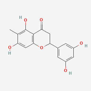 molecular formula C16H14O6 B1232298 5,7,3',5'-Tetrahydroxy-6-methylflavanone 