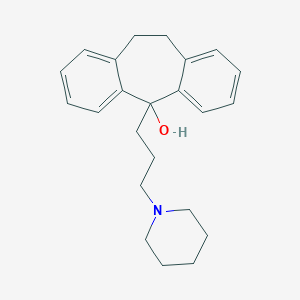 molecular formula C23H29NO B012323 5H-DIBENZO(a,d)CYCLOHEPTEN-5-OL, 10,11-DIHYDRO-5-(3-PIPERIDINOPROPYL)- CAS No. 19661-02-0