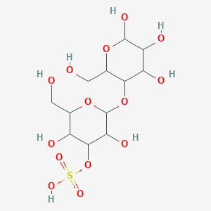 molecular formula C12H22O14S B12323032 [3,5-dihydroxy-2-(hydroxymethyl)-6-[4,5,6-trihydroxy-2-(hydroxymethyl)oxan-3-yl]oxyoxan-4-yl] hydrogen sulfate 