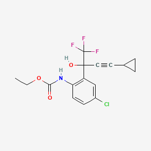 ethyl N-[4-chloro-2-(4-cyclopropyl-1,1,1-trifluoro-2-hydroxybut-3-yn-2-yl)phenyl]carbamate