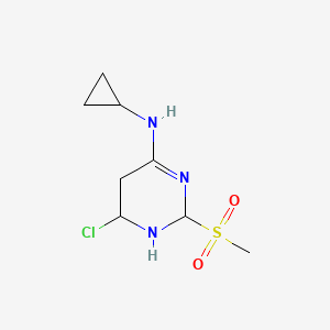 6-chloro-N-cyclopropyl-2-methylsulfonyl-1,2,5,6-tetrahydropyrimidin-4-amine