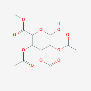 (2R,3R,4S,5S,6S)-2-Hydroxy-6-(methoxycarbonyl)tetrahydro-2H-pyran-3,4,5-triyl triacetate