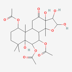 (4,5-Diacetyloxy-1,2,5a,11a-tetrahydroxy-3a,6,6,9a-tetramethyl-11-oxo-1,2,3b,4,5,7,8,9,9b,10-decahydronaphtho[1,2-g][1]benzofuran-9-yl) acetate