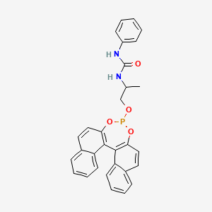 1-[1-(12,14-Dioxa-13-phosphapentacyclo[13.8.0.02,11.03,8.018,23]tricosa-1(15),2(11),3,5,7,9,16,18,20,22-decaen-13-yloxy)propan-2-yl]-3-phenylurea