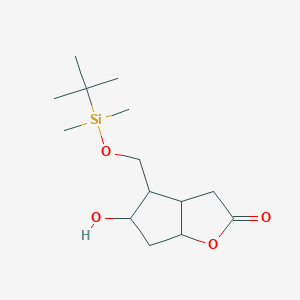 4-[[Tert-butyl(dimethyl)silyl]oxymethyl]-5-hydroxy-3,3a,4,5,6,6a-hexahydrocyclopenta[b]furan-2-one