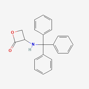 molecular formula C22H19NO2 B12323178 3-(Tritylamino)oxetan-2-one 