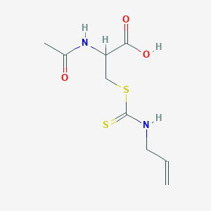 molecular formula C9H14N2O3S2 B1232320 N-Acetyl-S-(N-allylthiocarbamoyl)-L-cysteine 
