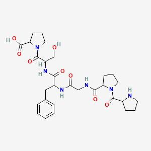 molecular formula C29H40N6O8 B12323210 H-DL-Pro-DL-Pro-Gly-DL-Phe-DL-Ser-DL-Pro-OH 