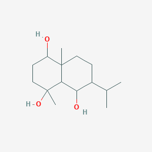 molecular formula C15H28O3 B12323272 4,8a-Dimethyl-6-propan-2-yl-1,2,3,4a,5,6,7,8-octahydronaphthalene-1,4,5-triol 