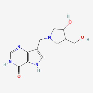 molecular formula C12H16N4O3 B12323330 Immucillins, 7 