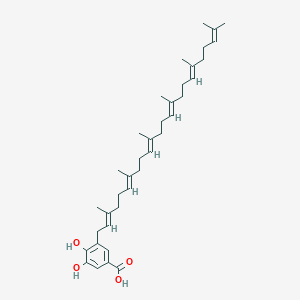 B1232337 3-Hexaprenyl-4,5-dihydroxybenzoic acid CAS No. 63975-40-6