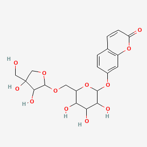 7-[6-[[3,4-Dihydroxy-4-(hydroxymethyl)oxolan-2-yl]oxymethyl]-3,4,5-trihydroxyoxan-2-yl]oxychromen-2-one