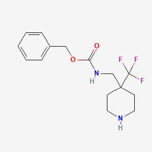 molecular formula C15H19F3N2O2 B12323518 Benzyl N-{[4-(trifluoromethyl)piperidin-4-yl]methyl}carbamate 