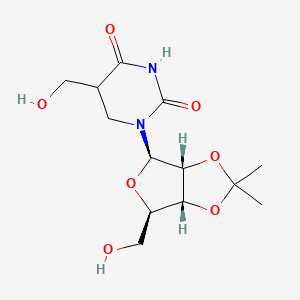 1-[(3aR,4R,6R,6aR)-6-(hydroxymethyl)-2,2-dimethyl-3a,4,6,6a-tetrahydrofuro[3,4-d][1,3]dioxol-4-yl]-5-(hydroxymethyl)-1,3-diazinane-2,4-dione