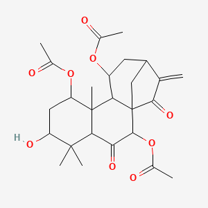 [(1R,2R,4R,6S,8S,9S,10S,11S,13S)-2,8-diacetyloxy-6-hydroxy-5,5,9-trimethyl-14-methylidene-3,15-dioxo-11-tetracyclo[11.2.1.0^{1,10.0^{4,9]hexadecanyl] acetate