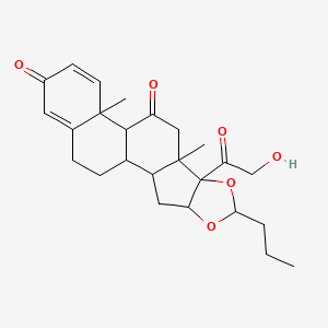 8-(2-hydroxyacetyl)-9,13-dimethyl-6-propyl-5,7-dioxapentacyclo[10.8.0.02,9.04,8.013,18]icosa-14,17-diene-11,16-dione