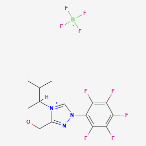 5-butan-2-yl-2-(2,3,4,5,6-pentafluorophenyl)-6,8-dihydro-5H-[1,2,4]triazolo[3,4-c][1,4]oxazin-4-ium;tetrafluoroborate