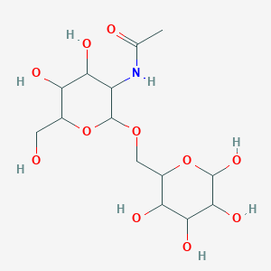 molecular formula C14H25NO11 B12323615 N-[4,5-dihydroxy-6-(hydroxymethyl)-2-[(3,4,5,6-tetrahydroxyoxan-2-yl)methoxy]oxan-3-yl]acetamide 