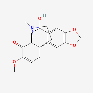 (1R,11S,13S)-11-hydroxy-15-methoxy-20-methyl-5,7-dioxa-20-azapentacyclo[11.4.3.0^{1,13.0^{2,10.0^{4,8]icosa-2,4(8),9,15-tetraen-14-one