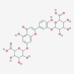 6-[2-[3-(6-Carboxy-3,4,5-trihydroxyoxan-2-yl)oxy-4-hydroxyphenyl]-5-hydroxy-4-oxochromen-7-yl]oxy-3,4,5-trihydroxyoxane-2-carboxylic acid