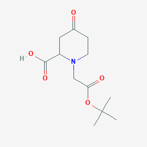 1-[2-[(2-Methylpropan-2-yl)oxy]-2-oxoethyl]-4-oxopiperidine-2-carboxylic acid