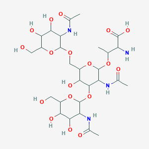 3-[3-Acetamido-4-[3-acetamido-4,5-dihydroxy-6-(hydroxymethyl)oxan-2-yl]oxy-6-[[3-acetamido-4,5-dihydroxy-6-(hydroxymethyl)oxan-2-yl]oxymethyl]-5-hydroxyoxan-2-yl]oxy-2-aminobutanoic acid