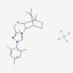 11,14,14-Trimethyl-5-(2,4,6-trimethylphenyl)-9-oxa-5,6-diaza-3-azoniatetracyclo[9.2.1.02,10.03,7]tetradeca-3,6-diene;tetrafluoroborate