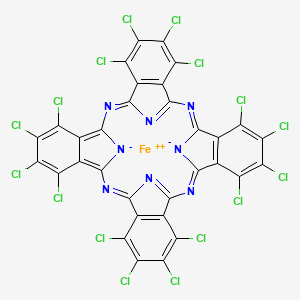 5,6,7,8,14,15,16,17,23,24,25,26,32,33,34,35-Hexadecachloro-2,11,20,29,37,39-hexaza-38,40-diazanidanonacyclo[28.6.1.13,10.112,19.121,28.04,9.013,18.022,27.031,36]tetraconta-1,3,5,7,9,11,13(18),14,16,19(39),20,22(27),23,25,28,30(37),31(36),32,34-nonadecaene;iron(2+)