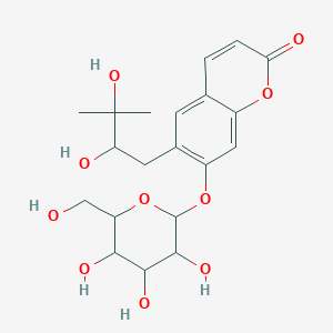 6-(2,3-Dihydroxy-3-methylbutyl)-7-[3,4,5-trihydroxy-6-(hydroxymethyl)oxan-2-yl]oxychromen-2-one