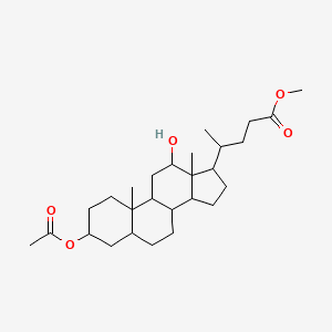 methyl 4-(3-acetyloxy-12-hydroxy-10,13-dimethyl-2,3,4,5,6,7,8,9,11,12,14,15,16,17-tetradecahydro-1H-cyclopenta[a]phenanthren-17-yl)pentanoate