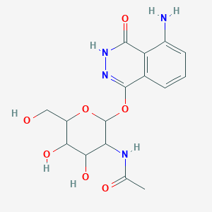 1(2H)-Phthalazinone, 4-[[2-(acetylamino)-2-deoxy-beta-D-glucopyranosyl]oxy]-5(or 8)-amino-(9CI)