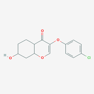 3-(4-Chlorophenoxy)-7-hydroxy-4a,5,6,7,8,8a-hexahydrochromen-4-one