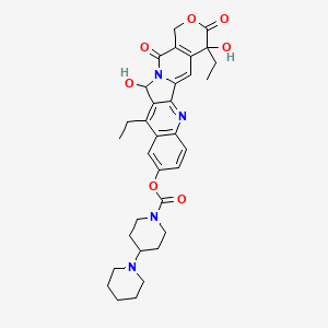 (10,19-Diethyl-12,19-dihydroxy-14,18-dioxo-17-oxa-3,13-diazapentacyclo[11.8.0.02,11.04,9.015,20]henicosa-1(21),2,4(9),5,7,10,15(20)-heptaen-7-yl) 4-piperidin-1-ylpiperidine-1-carboxylate