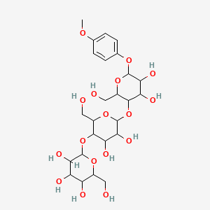 2-[6-[4,5-dihydroxy-2-(hydroxymethyl)-6-(4-methoxyphenoxy)oxan-3-yl]oxy-4,5-dihydroxy-2-(hydroxymethyl)oxan-3-yl]oxy-6-(hydroxymethyl)oxane-3,4,5-triol