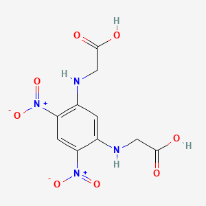 molecular formula C10H10N4O8 B1232417 2-[5-(Carboxymethylamino)-2,4-dinitroanilino]acetic acid CAS No. 56224-80-7
