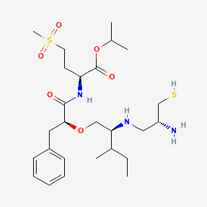 (2S)-2-[[(2S)-2-[(2S)-2-[[(2R)-2-amino-3-mercaptopropyl]amino]-3-methylpentoxy]-1-oxo-3-phenylpropyl]amino]-4-methylsulfonylbutanoic acid propan-2-yl ester