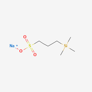 molecular formula C6H15NaO3SSi B1232481 1-Propanesulfonic acid, 3-(trimethylsilyl)-, sodium salt CAS No. 2039-96-5