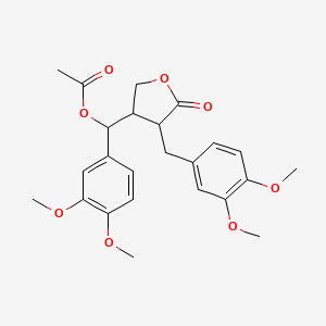 [(3,4-Dimethoxyphenyl)-[4-[(3,4-dimethoxyphenyl)methyl]-5-oxooxolan-3-yl]methyl] acetate