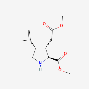 methyl (2S,3S,4S)-3-(2-methoxy-2-oxoethyl)-4-prop-1-en-2-ylpyrrolidine-2-carboxylate