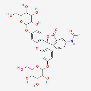 N-[3-oxo-3',6'-bis[[3,4,5-trihydroxy-6-(hydroxymethyl)oxan-2-yl]oxy]spiro[2-benzofuran-1,9'-xanthene]-5-yl]acetamide